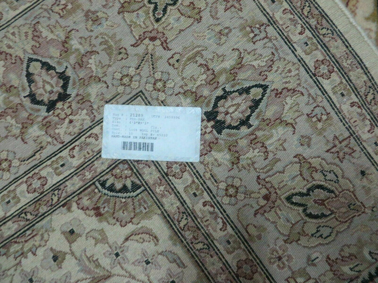6' X 9' Vintage Fine Handmade Pakistan Oriental Floral Wool Rug Carpet Nice - Nuvé