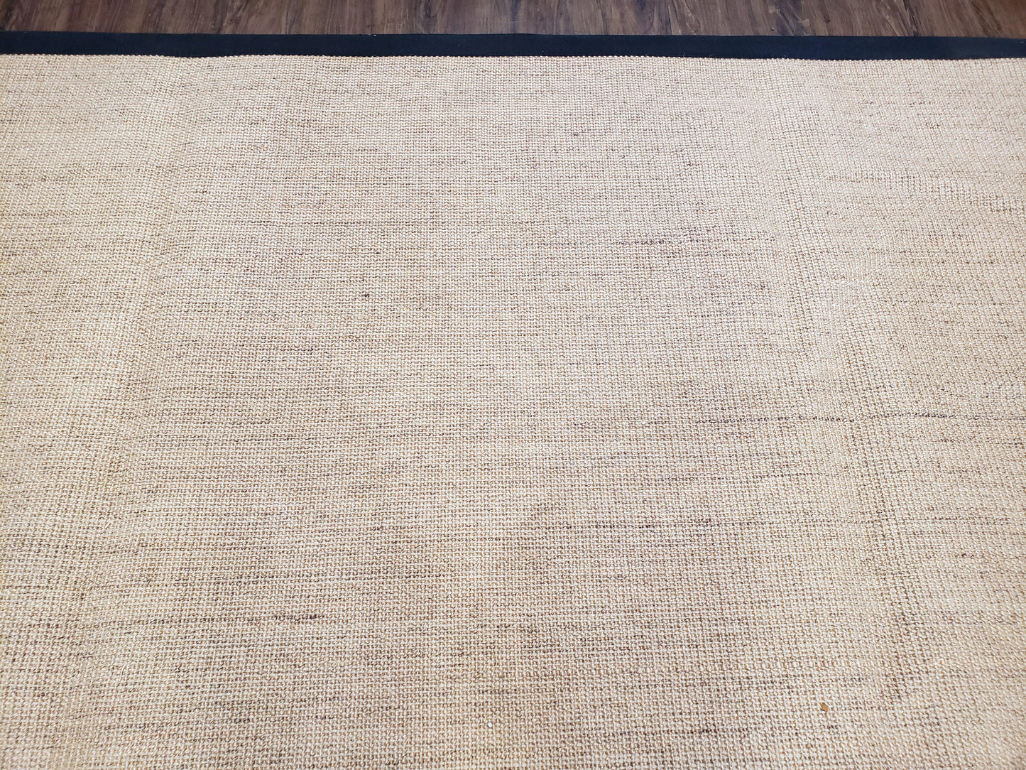 Jute Rug 8x10, Natural Jute Fiber Area Rug, Natural Sisal Area Rug with Black Border, 8x10 Carpet, Solid Jute Rug 8 x 10, Farmhouse Rug - Nuvé