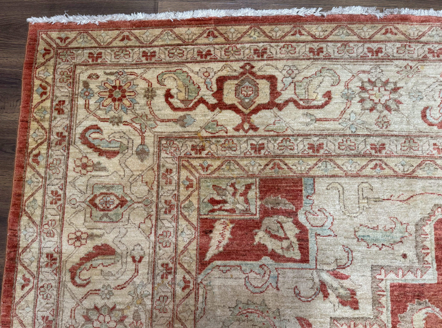 Turkish Heriz Serapi Rug 9x13, Geometric Medallion - Nuvé