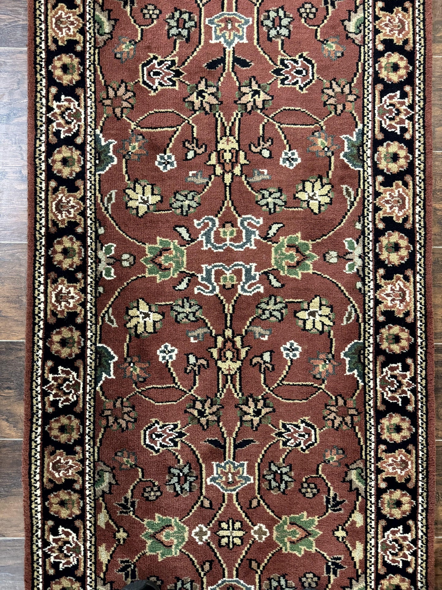 Indo Persian Sarouk Runner Rug 2.8 x 20 ft Runner for Hallway, Long Runner Rug, Handmade - Nuvé