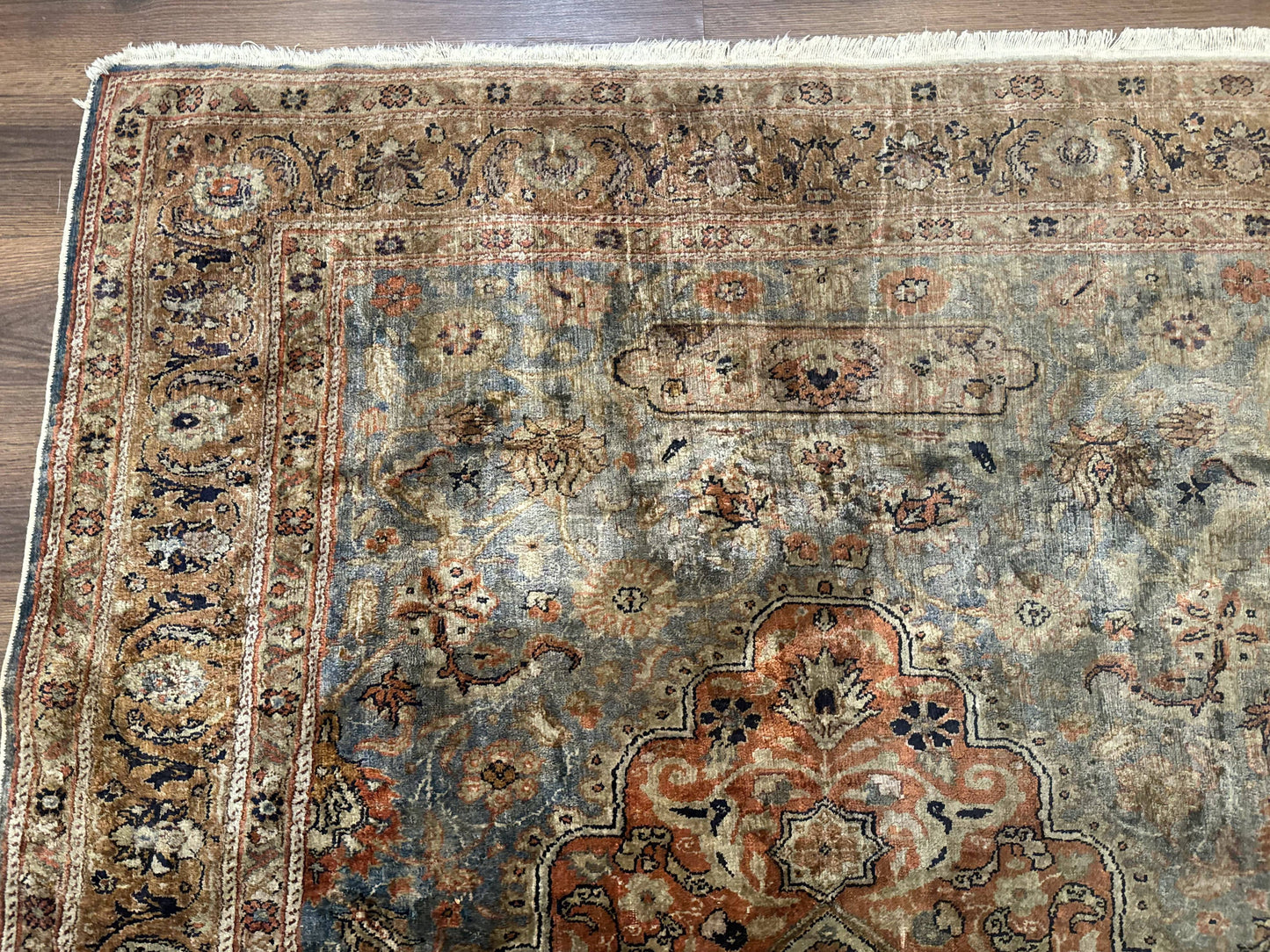 Silk Turkish Kayseri Rug 5x7, Light Blue - Nuvé