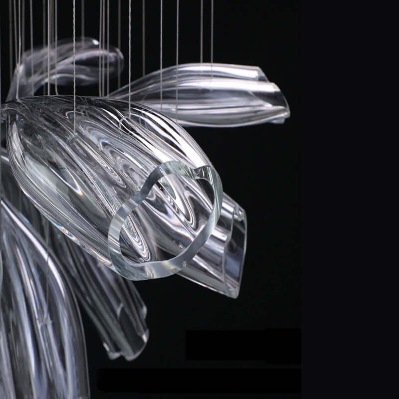 Glass Lotus Chandelier - Nuvé