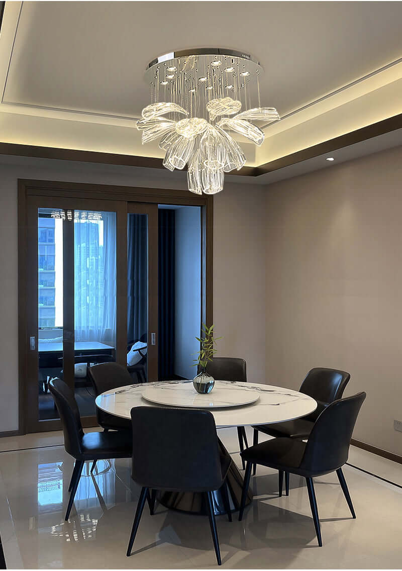 Glass Lotus Chandelier - Nuvé
