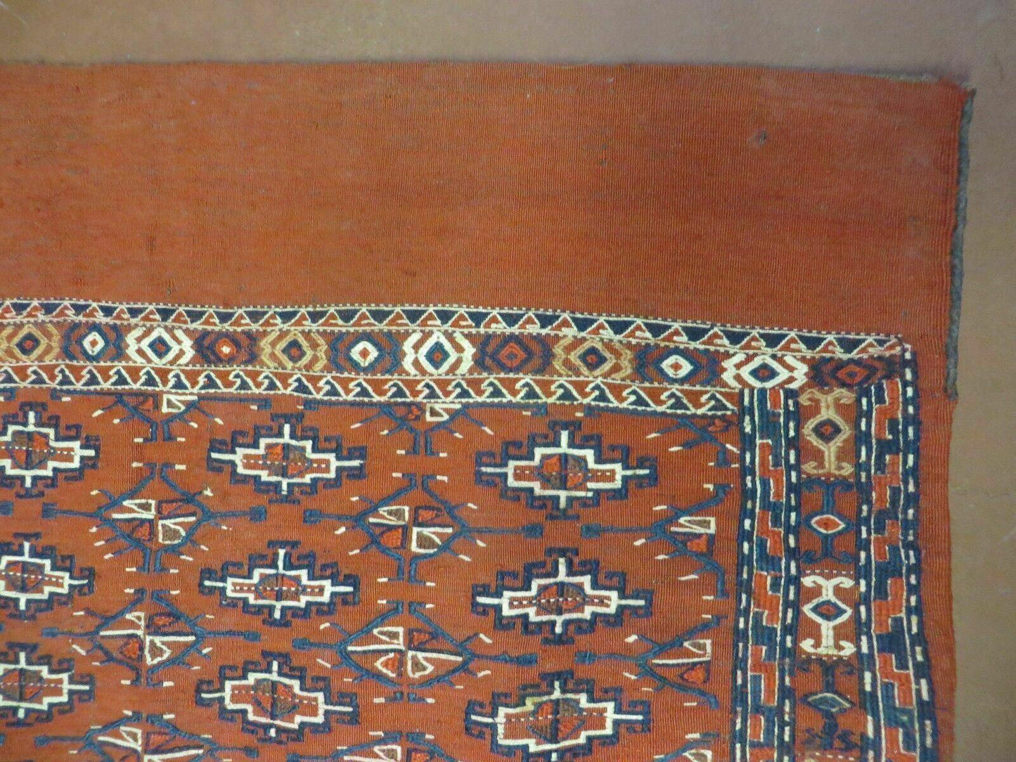 2'8" X 4' Antique Handmade Tribal Wool Rug Pillow Case Yamud Flat Weave Diamond - Nuvé