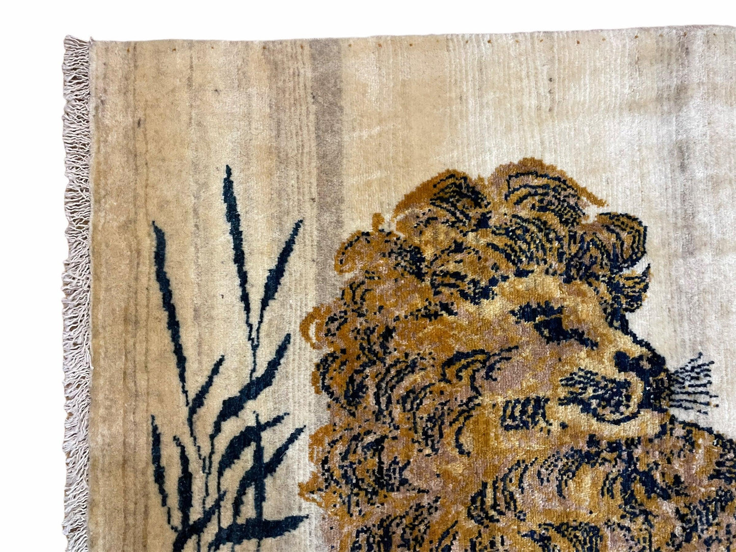3.5 X 4 Handmade Hand-Knotted New Vintage Rug Quality Wool Lion Organic Dyes - Nuvé