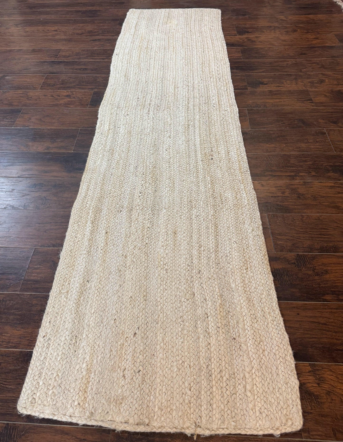 Modern Jute Runner Rug 2.7 x 10, Rug for Hallway or Kitchen, Farmhouse Rug - Nuvé