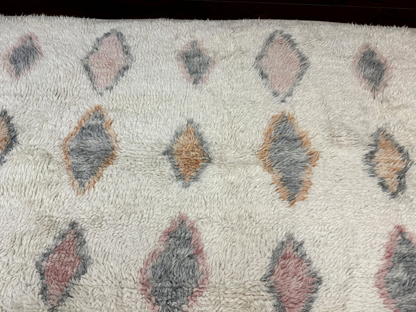 Large Modern Contemporary Indian Shag Rug 11x14, Ivory, Handmade Wool Carpet - Nuvé
