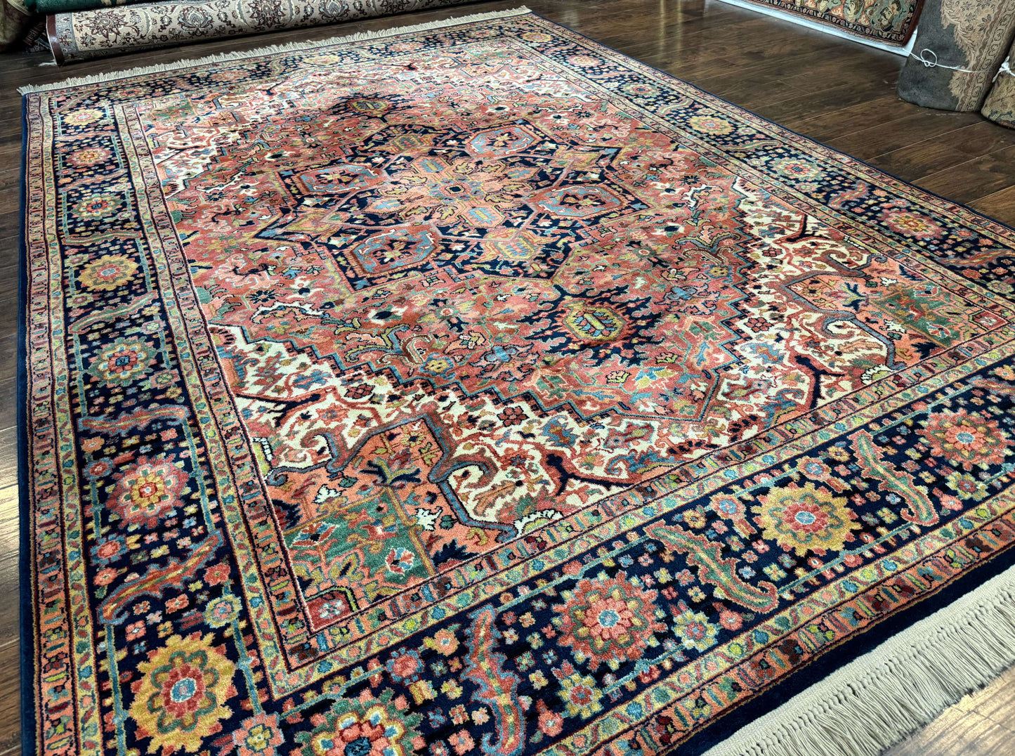 8.8 x 12 Karastan Heriz Rug #726, Vintage Wool Discontinued Carpet, Original 700 Series - Nuvé