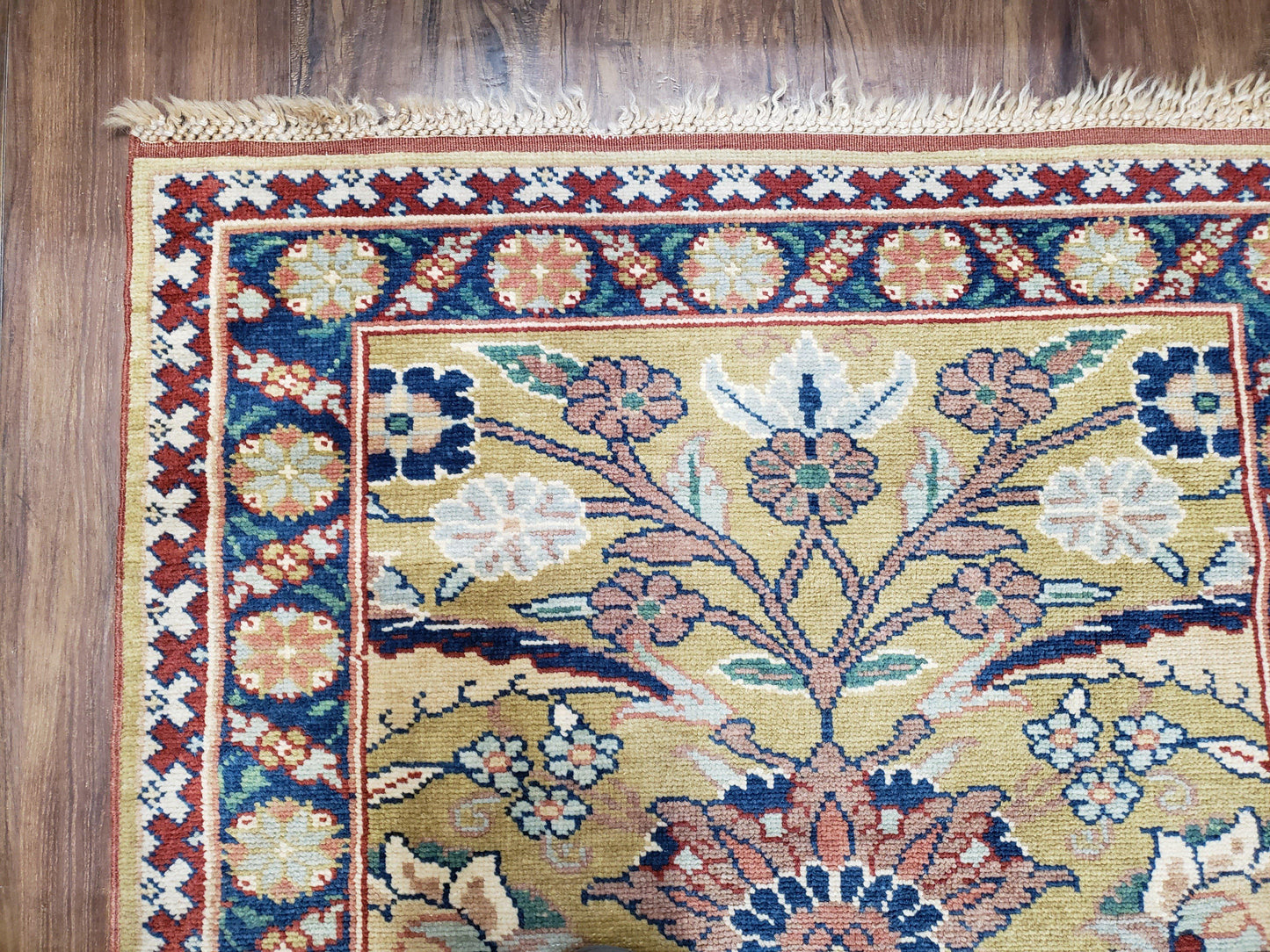 Hallway Runner Rug, Kitchen Runner, Sultanabad Hand Knotted Rug, Farmhouse Rug, 1950s Rug, Mahal Rug, Turkish Rug, Long Runner, Yellow - Nuvé