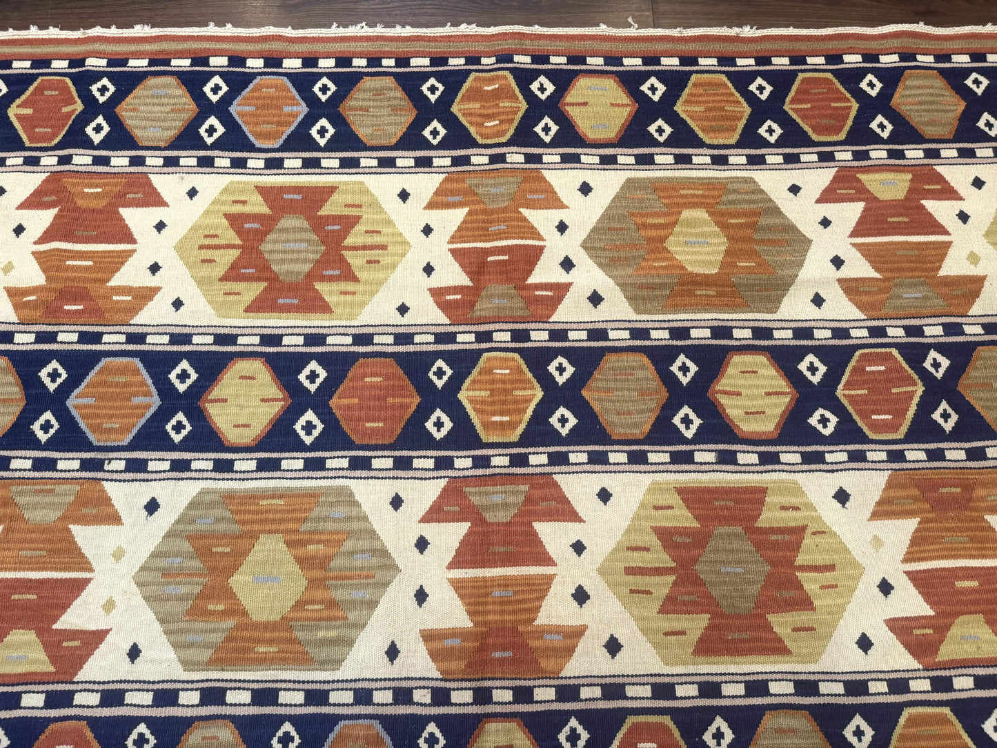 Turkish Kilim Rug 8x11, Handmade, Wool, Nourison Rug - Nuvé