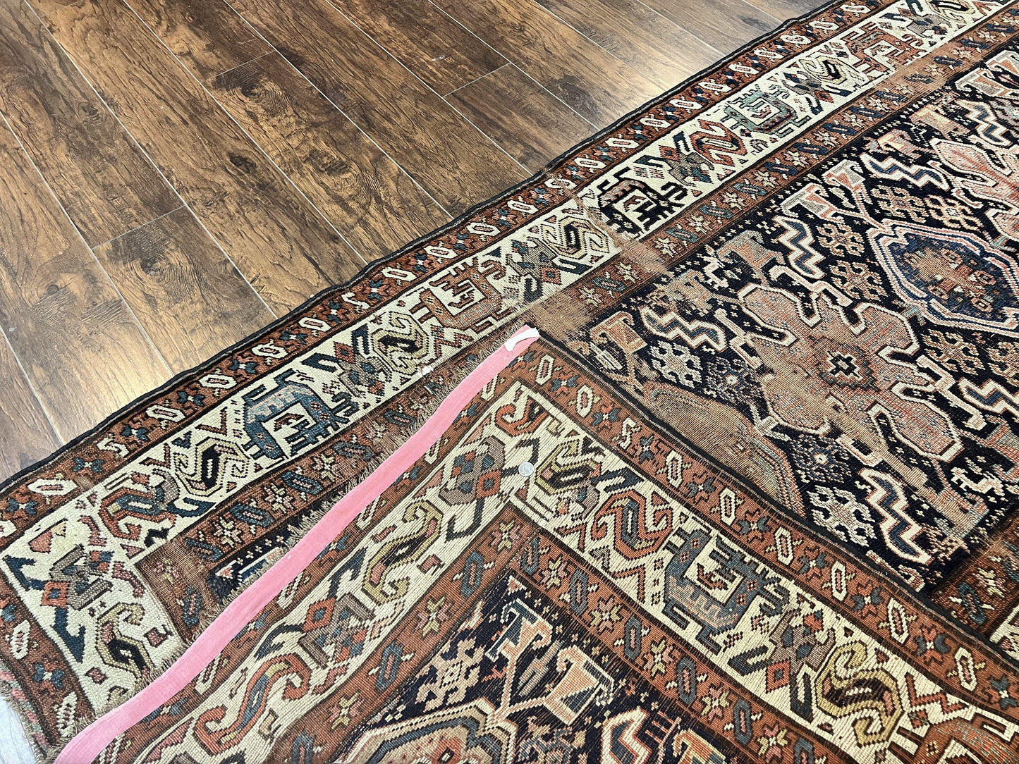 Antique Persian Tribal Runner Rug 4.6 x 9.8, Kurdish Runner, Rug for Hallway or Kitchen, 1920s Carpet, Wool Handmade Rug - Nuvé