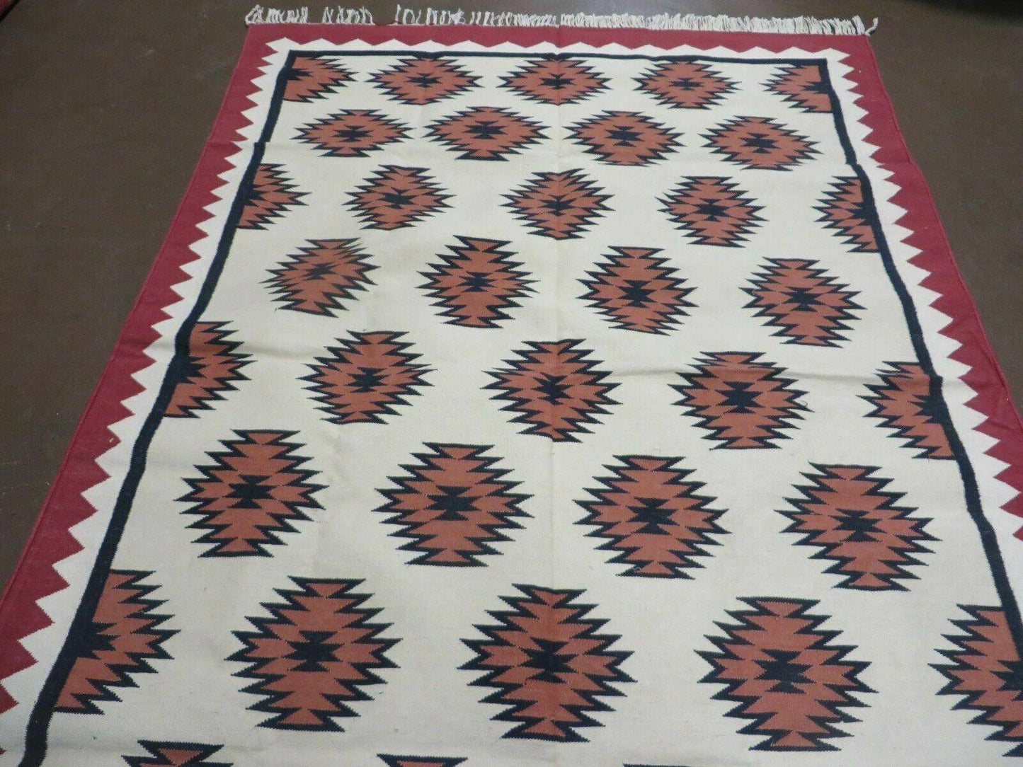 5' X 8' Hand Woven Wool Rug Contemporary Kilim Dhurrie Modern Oriental Area Rug - Nuvé