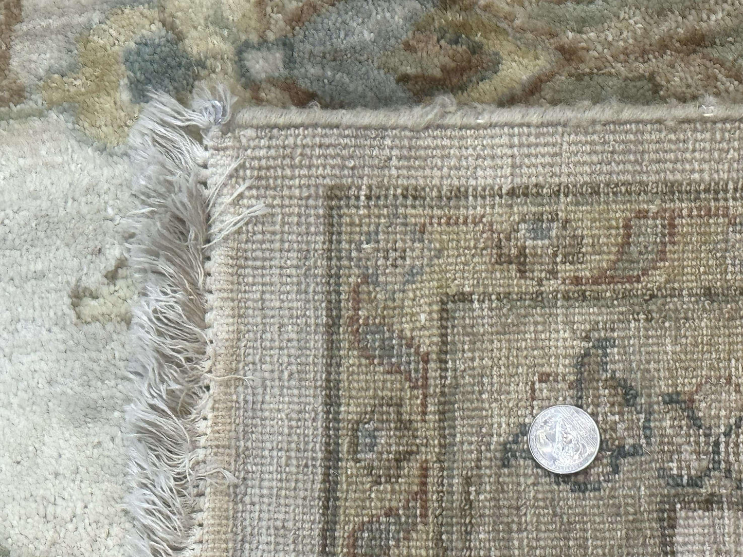 Palace Size Rug 12x15, Neutral Light Colors, Oat, Peshawar Chobi Oushak Rug, Handmade Wool Rug - Nuvé
