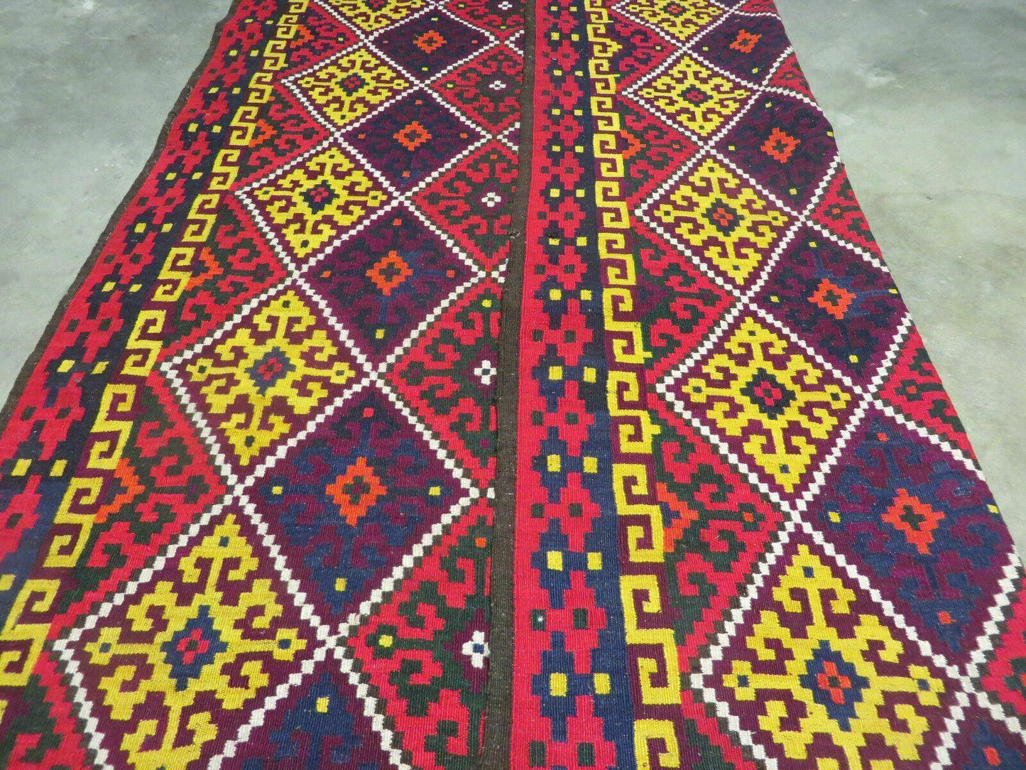 6' X 13' Antique Turkish Kilim Handmade Flat Weave Wool Rug Veg Dye - Nuvé