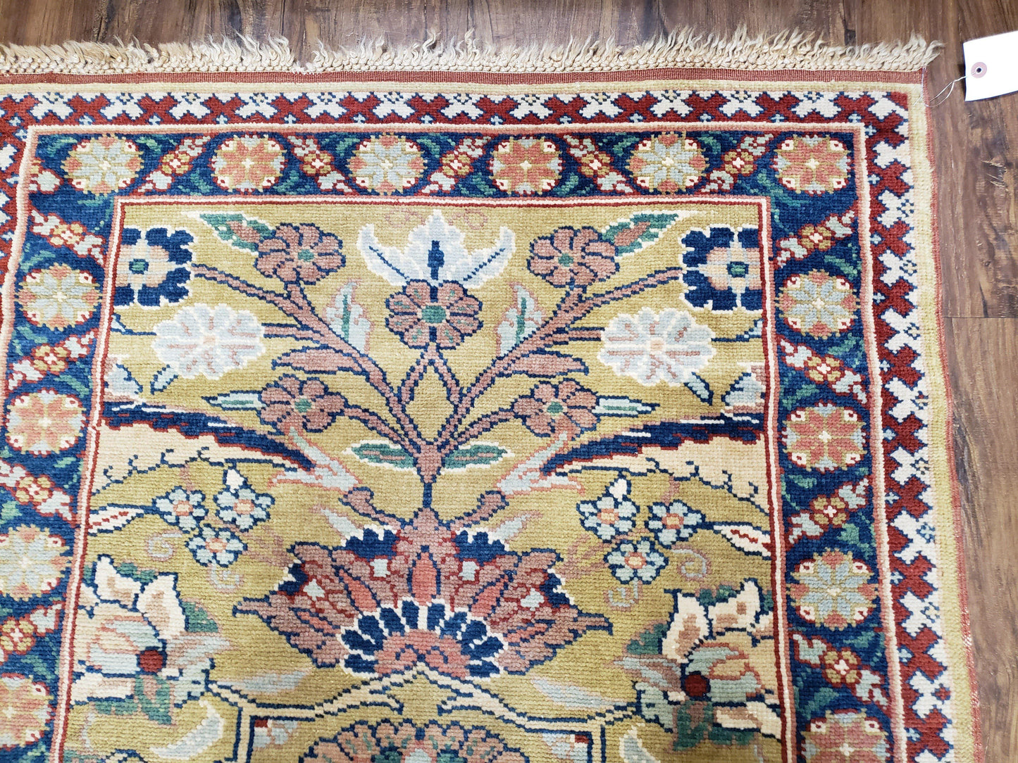 Hallway Runner Rug, Kitchen Runner, Sultanabad Hand Knotted Rug, Farmhouse Rug, 1950s Rug, Mahal Rug, Turkish Rug, Long Runner, Yellow - Nuvé