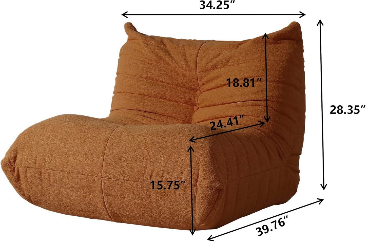 Muku Bouclé Chair - Light Brown - Single Seater - Nuvé