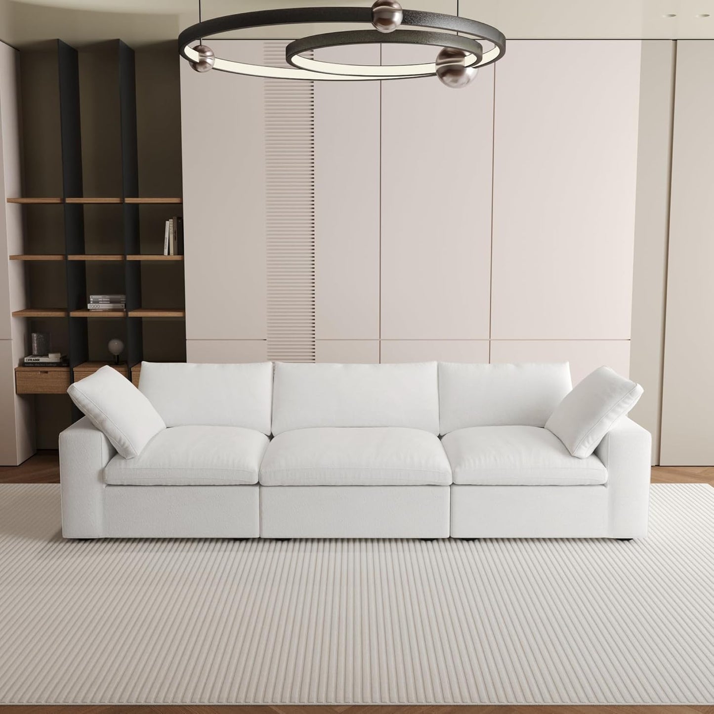 Nuvé® Solace Modular Bouclé Cloud Sofa - Snow White - 3-Seater Sofa - Nuvé
