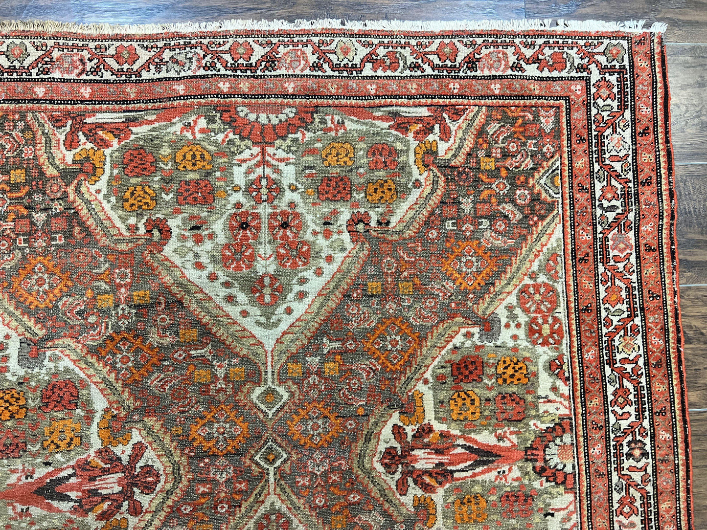 Wonderful Antique Persian Malayer Rug 4x6, Wool Hand Knotted Authentic Oriental Carpet, Very Fine - Nuvé