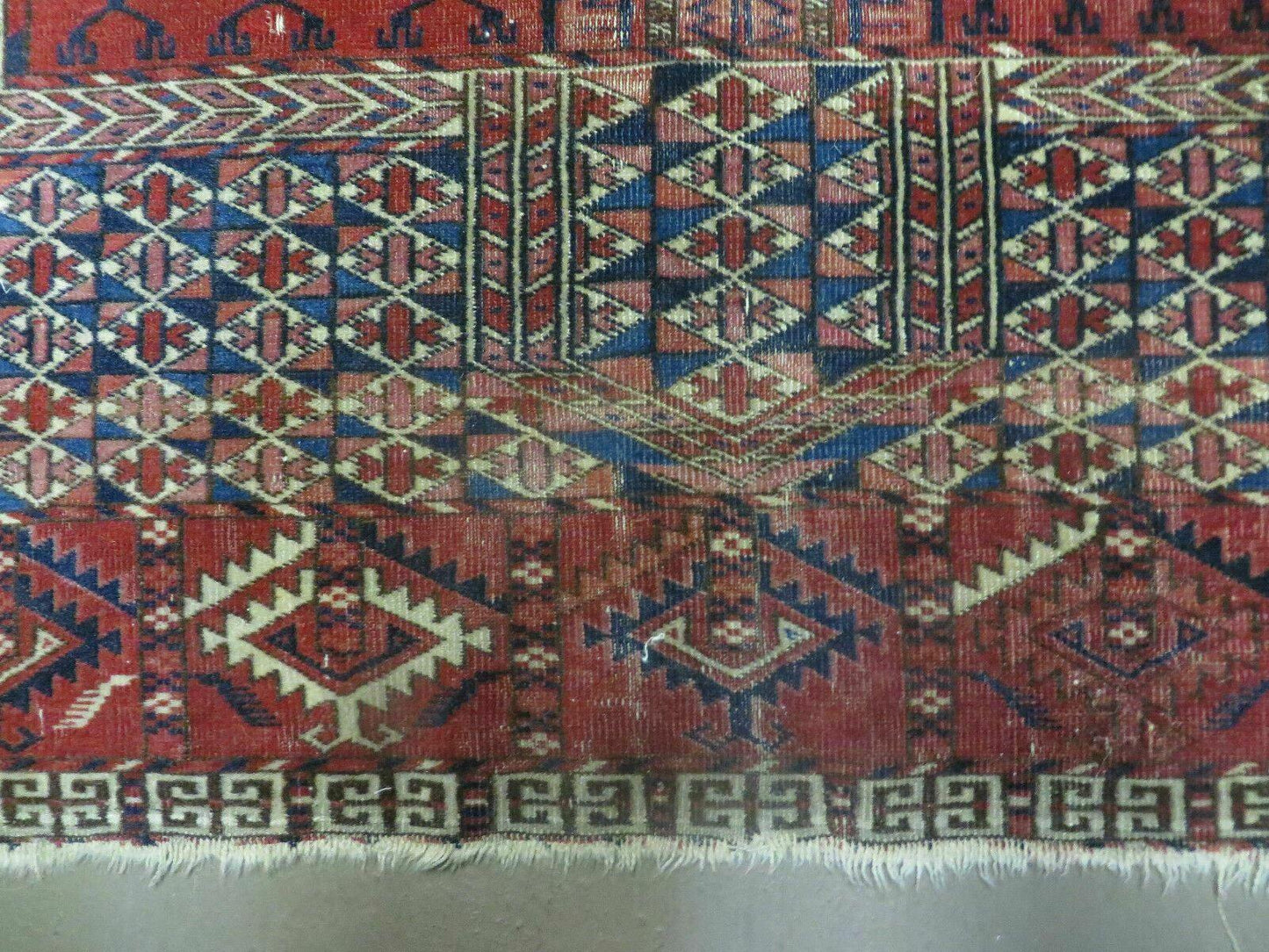 Antique Turkoman Rug 4x5, Ensi Hatchli Tekke Wool Rug - Nuvé