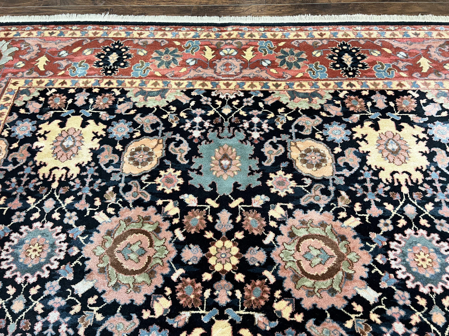 Karastan Rug 8 x 11.7, Karastan Williamsburg Kurdish Pattern 559, Wool Pile Vintage Karastan Carpet, Discontinued, Room SIzed Area Rug - Nuvé