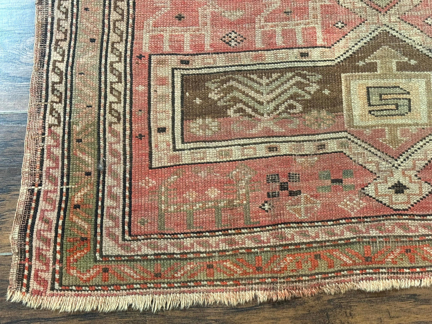 Antique Turkish Melas Rug 3x5, Geometric Carpet, 1920s Wool Rug, Bohemian Rug, Low Pile Rug, Tribal Rug - Nuvé