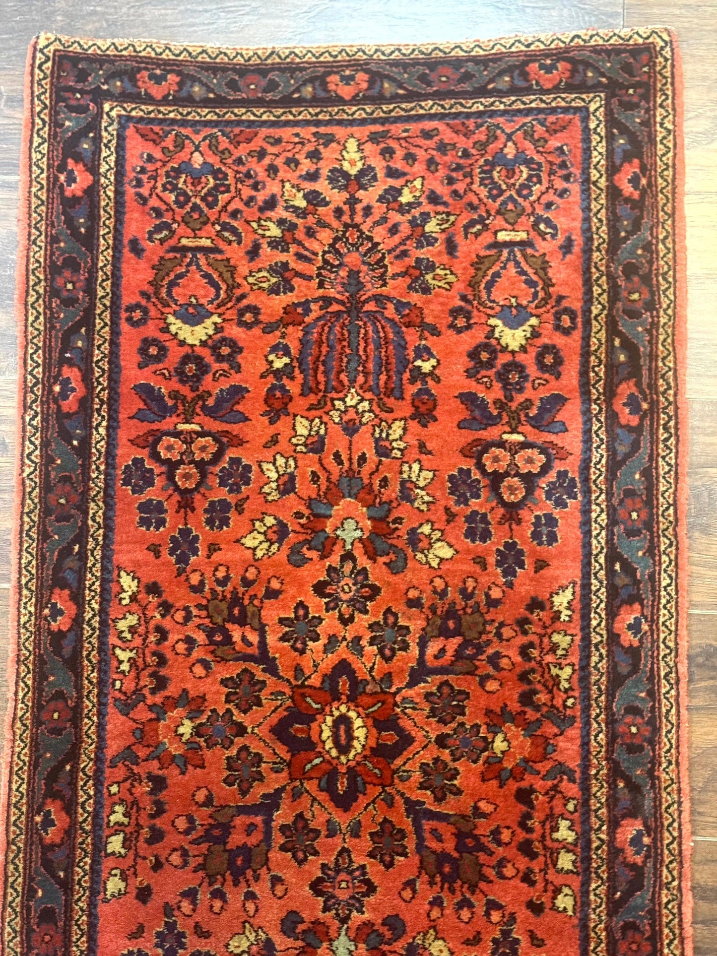 Antique Persian Sarouk Rug 2x4, Red, Fine 260 KPSI - Nuvé