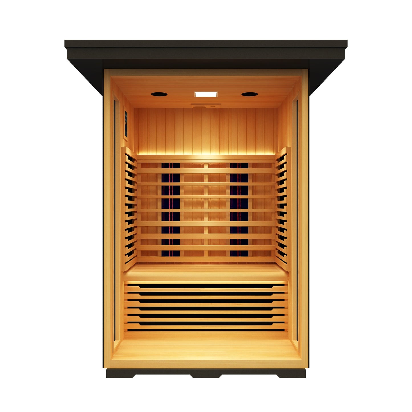 Peak Saunas Patagonia 2-Person Outdoor Full Spectrum Infrared Sauna with XL Medical-Grade Red Light Therapy and Smart WiFi App Control - Nuvé