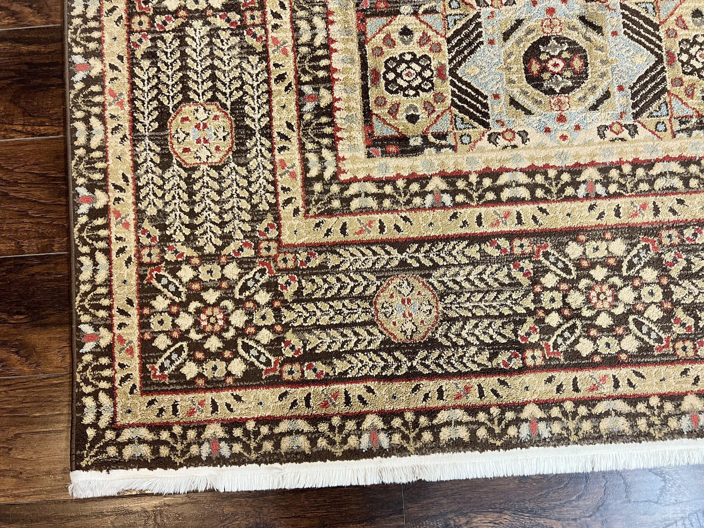 Room Sized Oriental Rug 10x11, Power Loomed Carpet, Tan Brown, Unique Loom - Nuvé