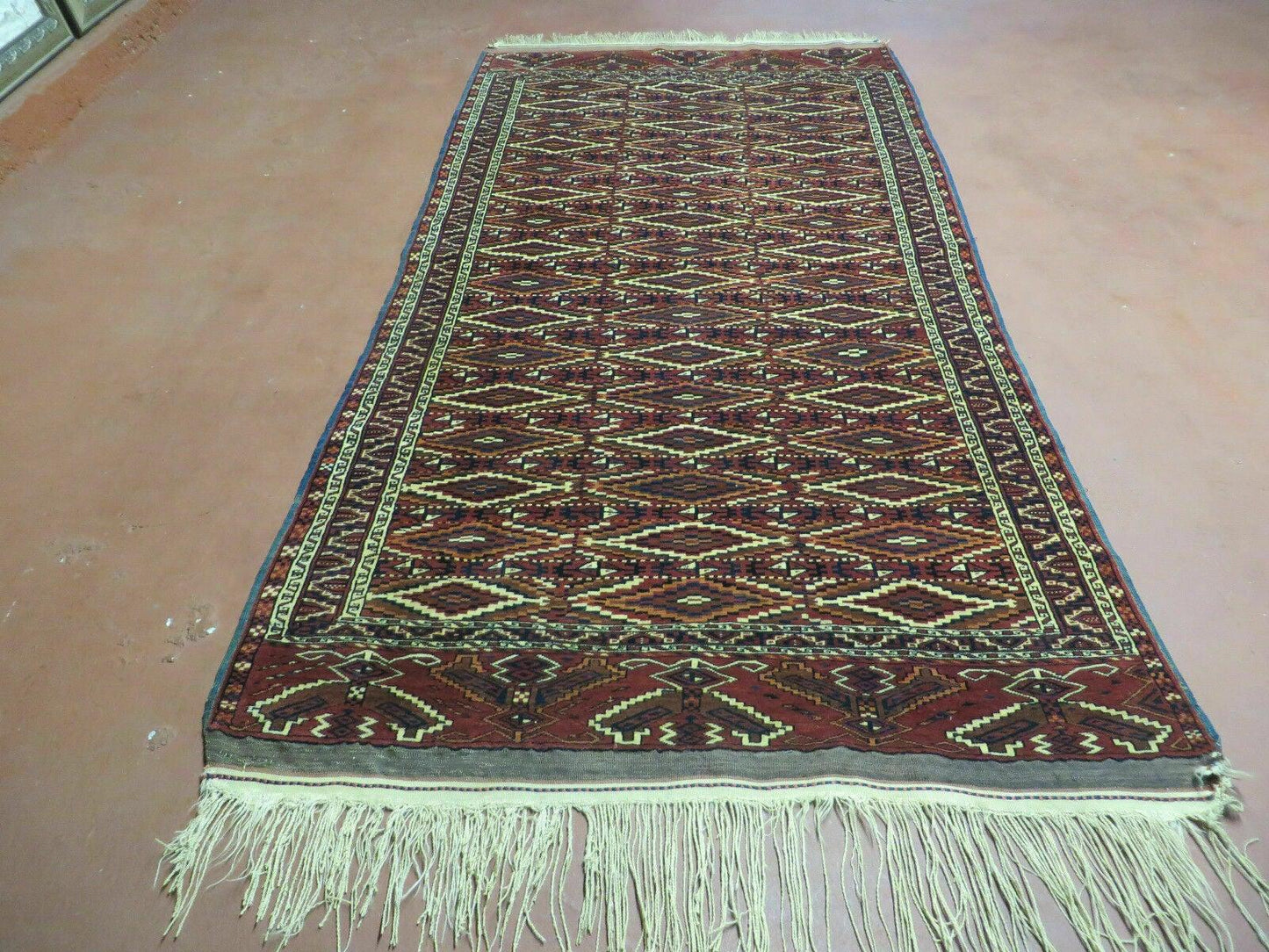 4' X 8' Antique Handmade Russian Bokhara Turkoman Yamud Wool Rug Carpet Nice - Nuvé