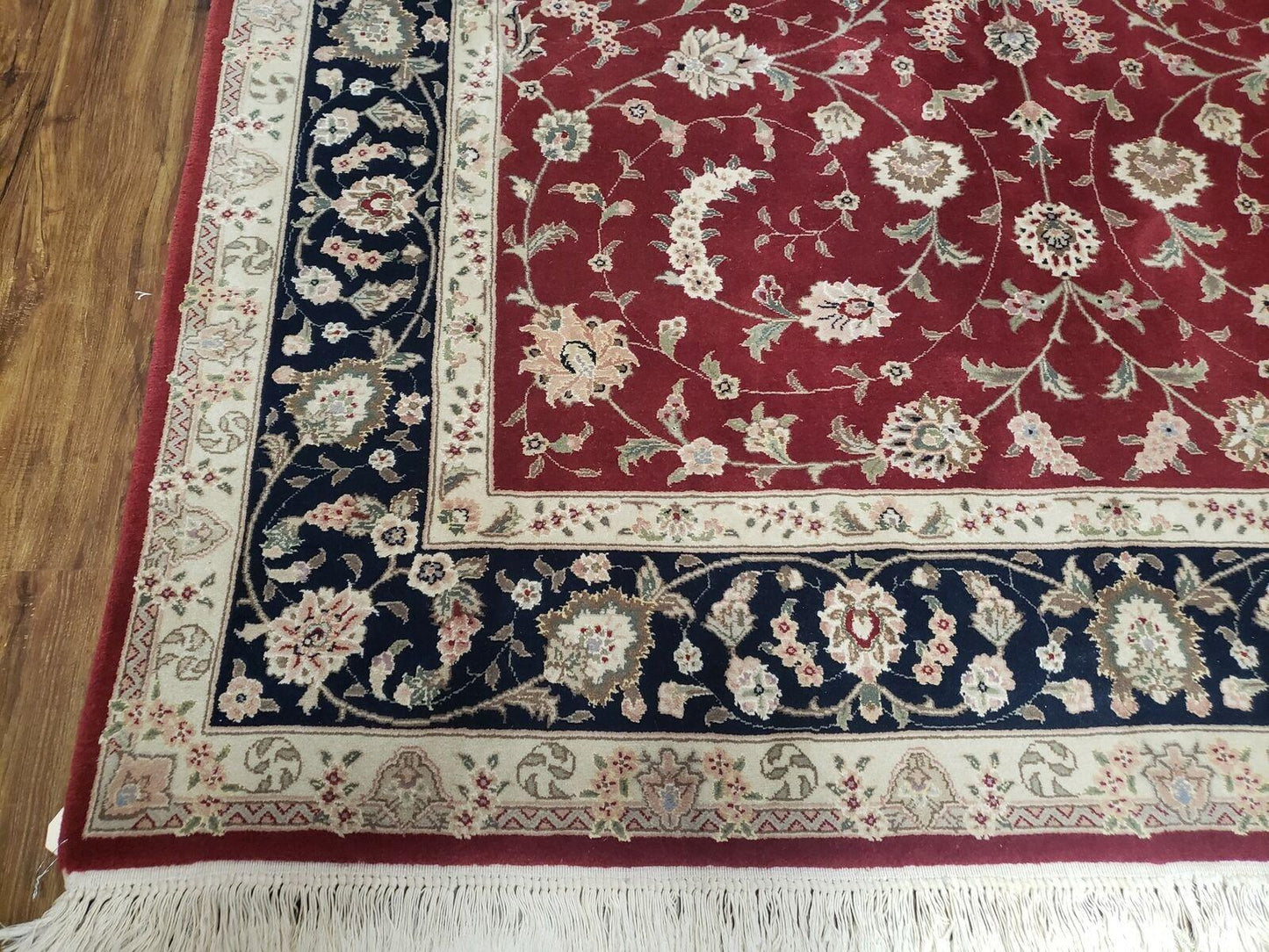 6' X 9' Vintage Fine Oriental Floral Handmade Wool Rug Vegetable Dyes Red Nice - Nuvé