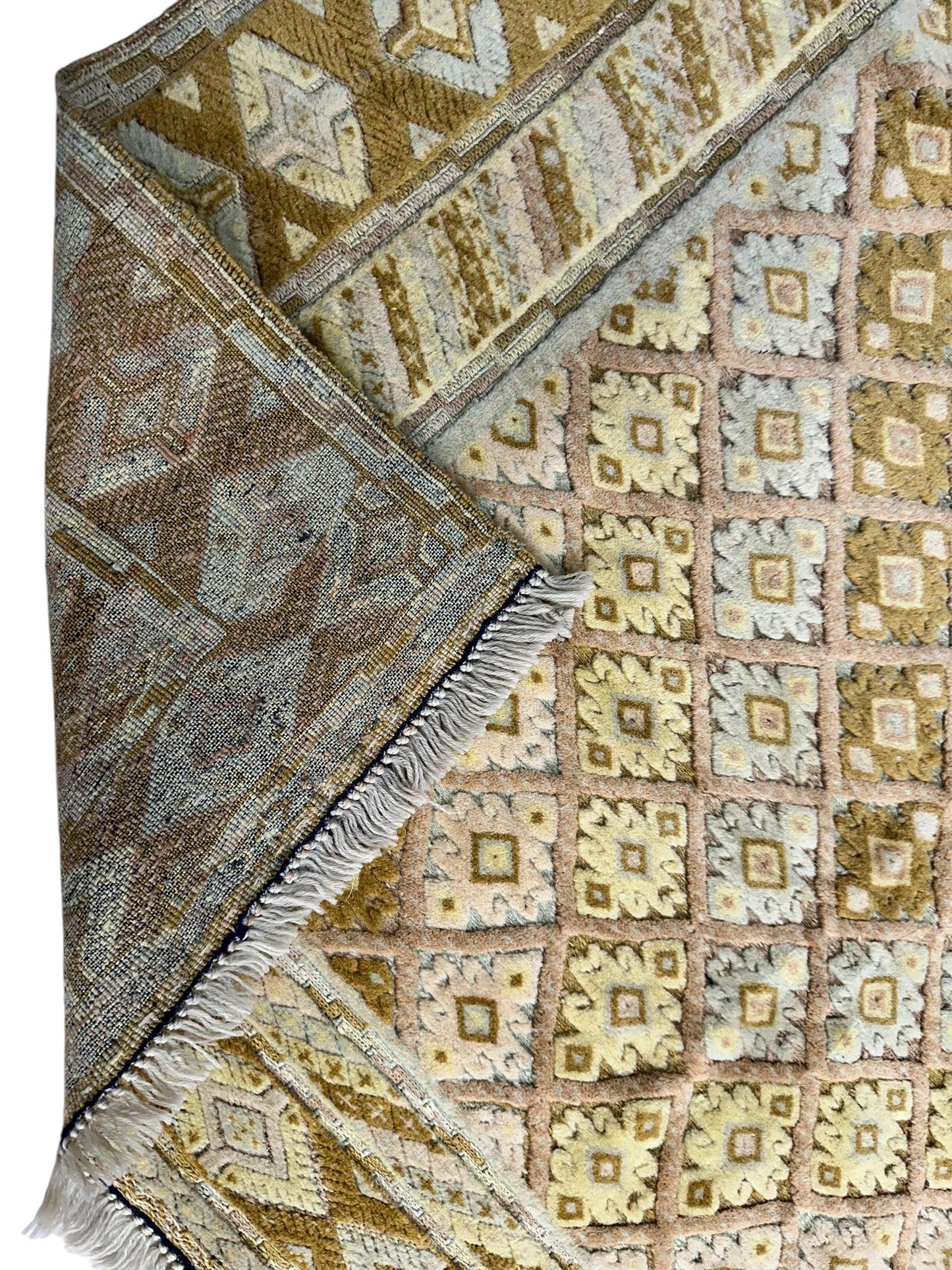 Hand-Knotted Afghani Nakhunak Wool Rug - 4' x 4'11" - Nuvé