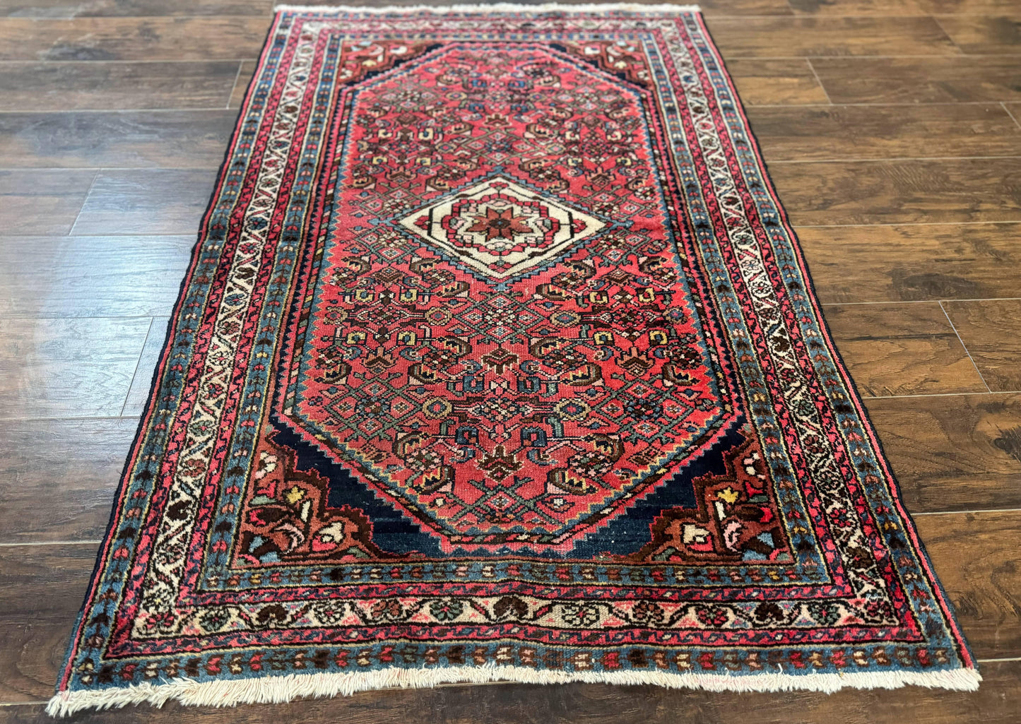 Antique Persian Tribal Rug 3.6 x 5, Hamadan Angelas Rug - Nuvé