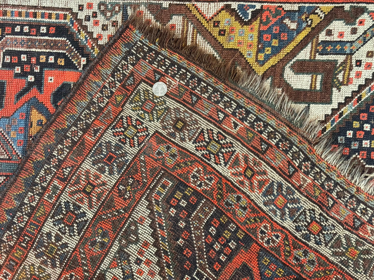 Antique Persian Qashqai Rug 5x8, Persian Tribal Rug, Khamseh Rug - Nuvé