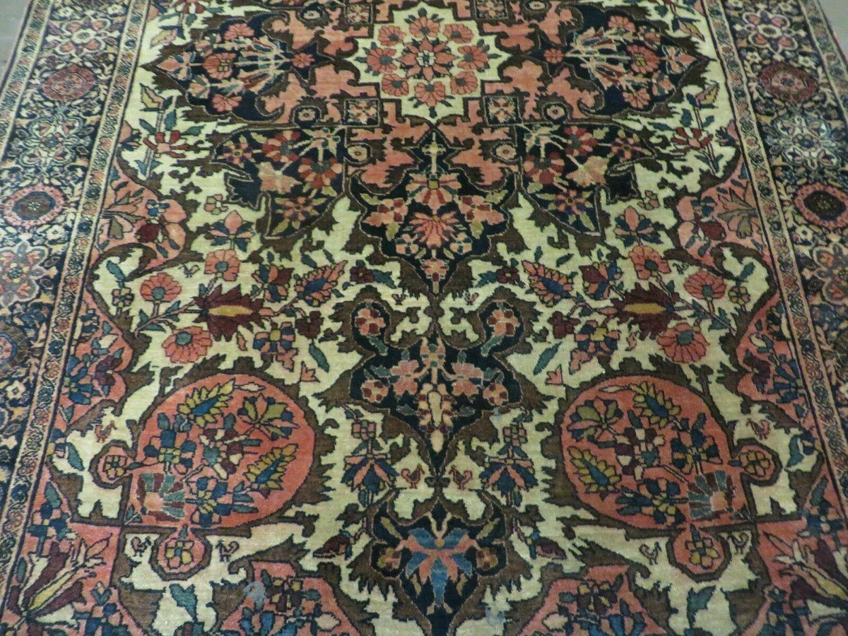 4' X 6' Antique Ultra Fine Handmade India Floral Oriental Wool Rug Carpet Nice