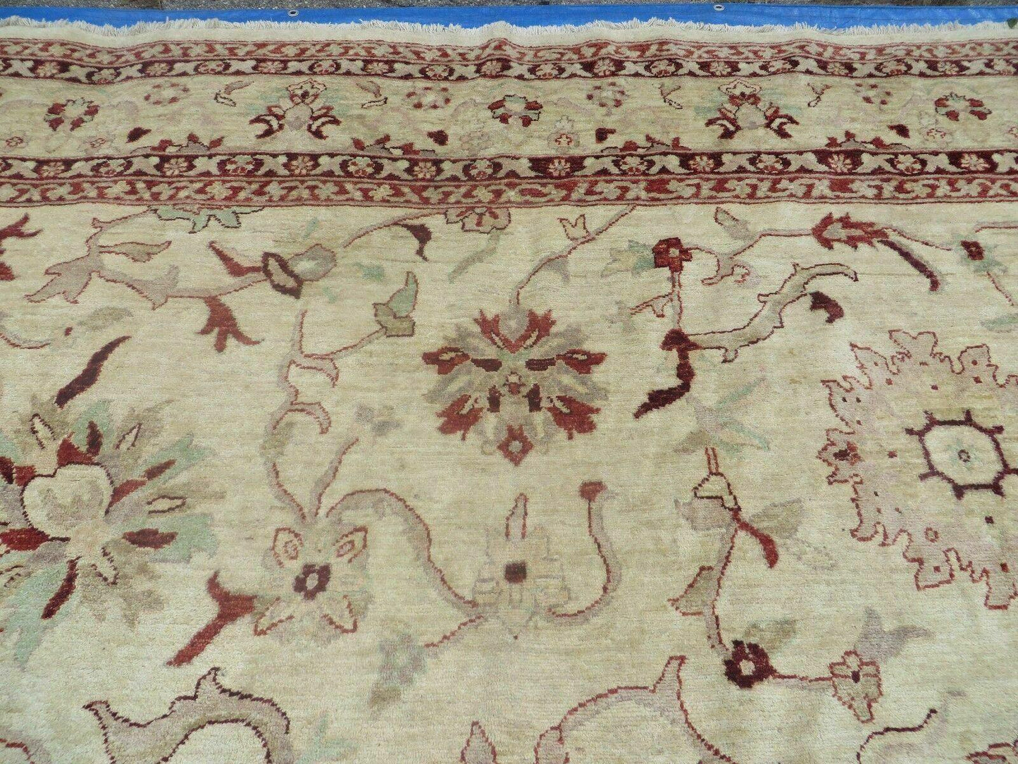 10' X 14' Vintage Hand Knotted Made Indian Agra Wool Rug Vegetable Dyes - Nuvé