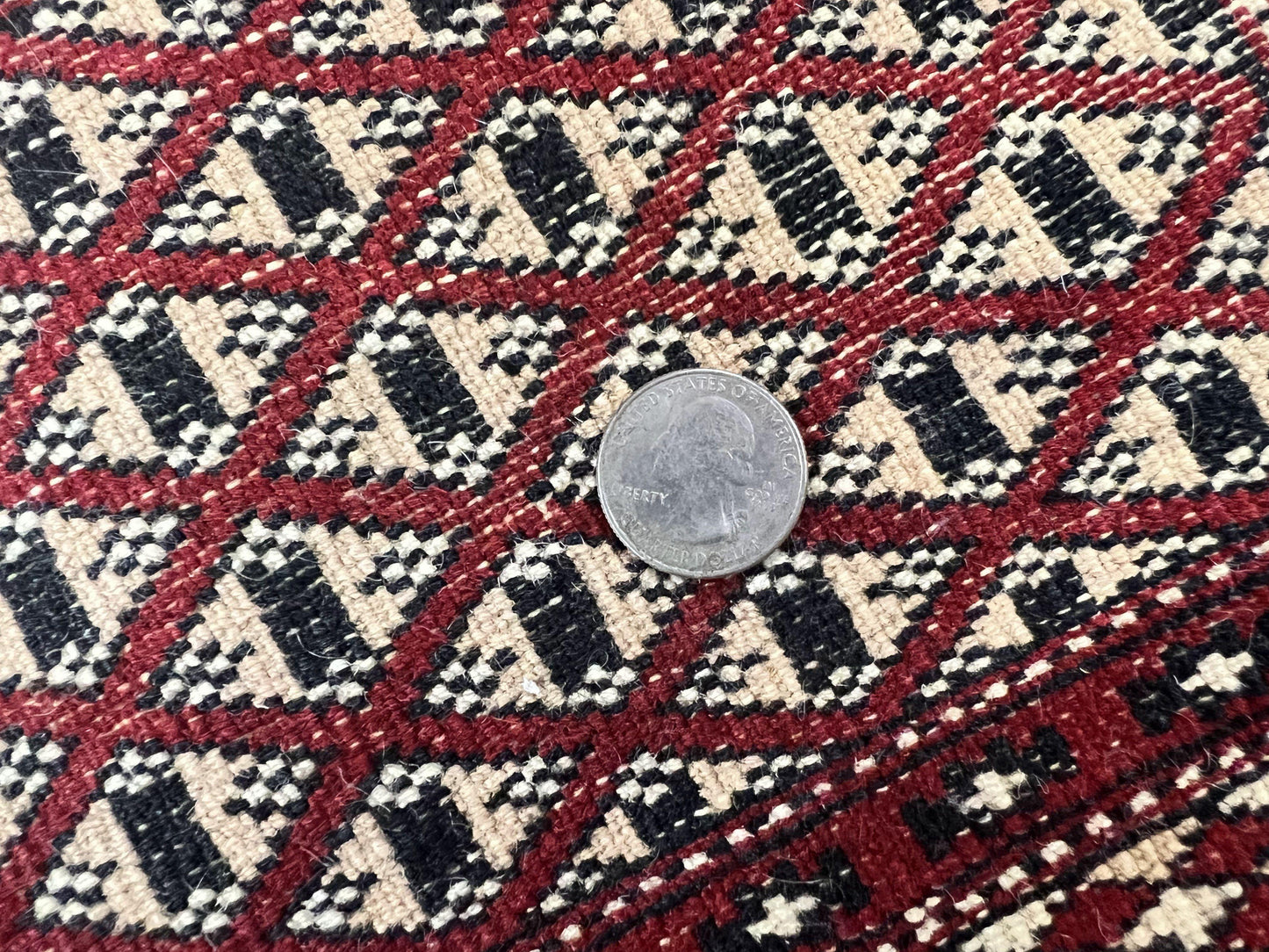 Pakistani Turkoman Bokhara Rug 6x9, Fine Wool Vintage Hand Knotted Handmade Yamud Oriental Carpet 6 x 9, Red Turkoman Rug, Tribal Rug - Nuvé