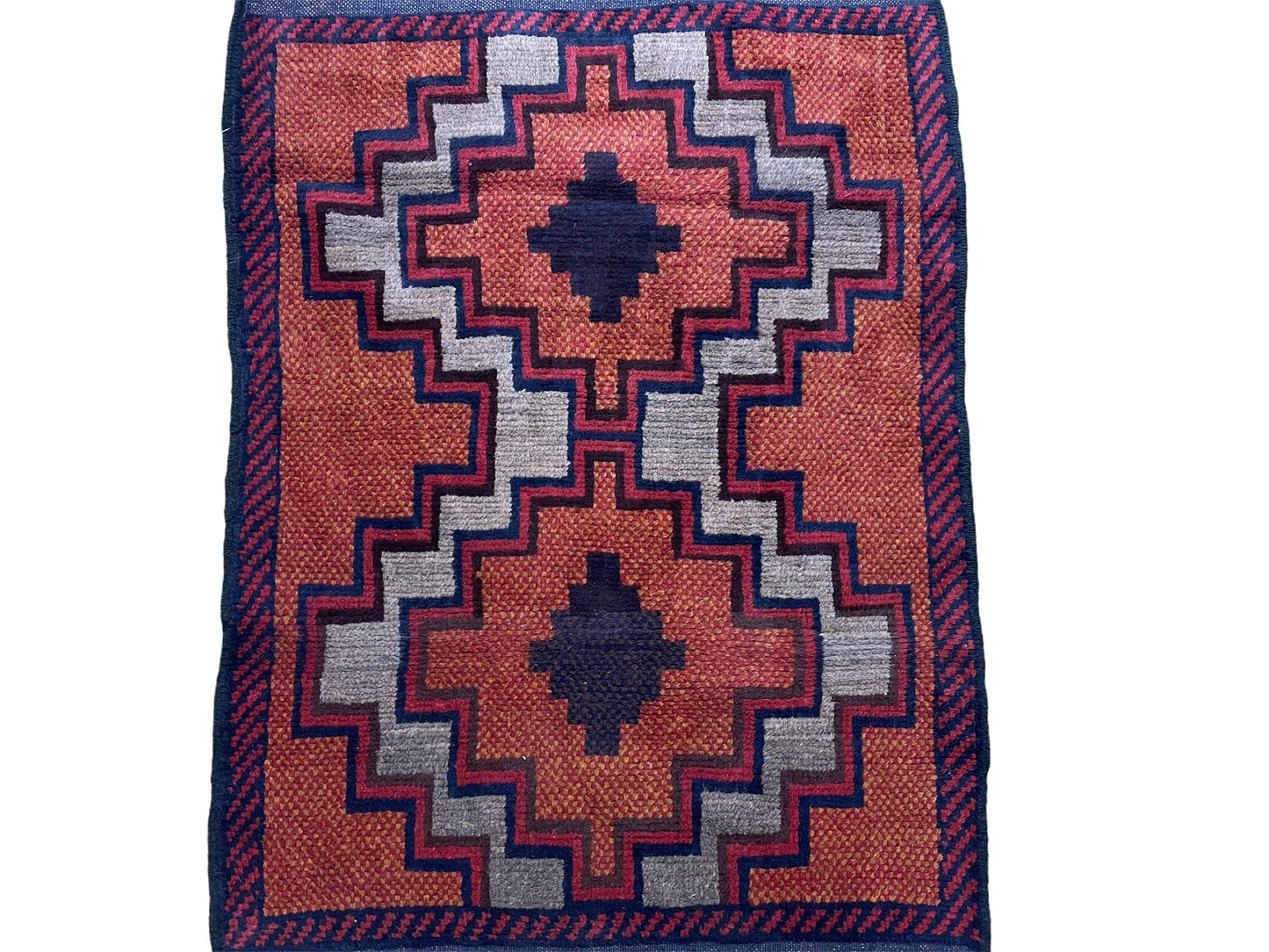 3X5 Vintage Handmade Tribal Wool Rug Balouchi Rug Afghan Rug Red 2' 8" X 4' 8" - Nuvé