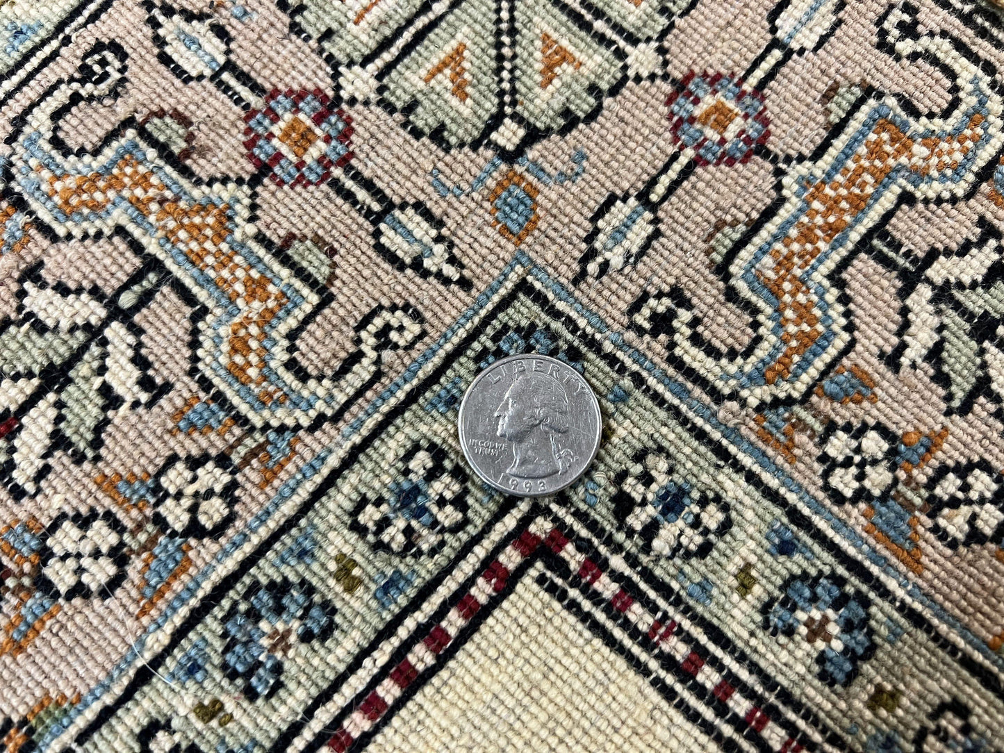 Vintage Persian Qum Pictorial Rug 5x7 - Wool & Silk - Nuvé