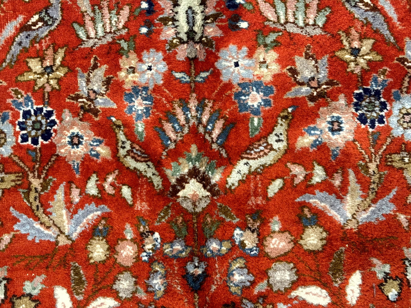 Persian Tabriz Rug 6x10, Burnt Orange and Tan, Animal Pictorials, Deer, Floral, Taba Tabae Carpet - Nuvé