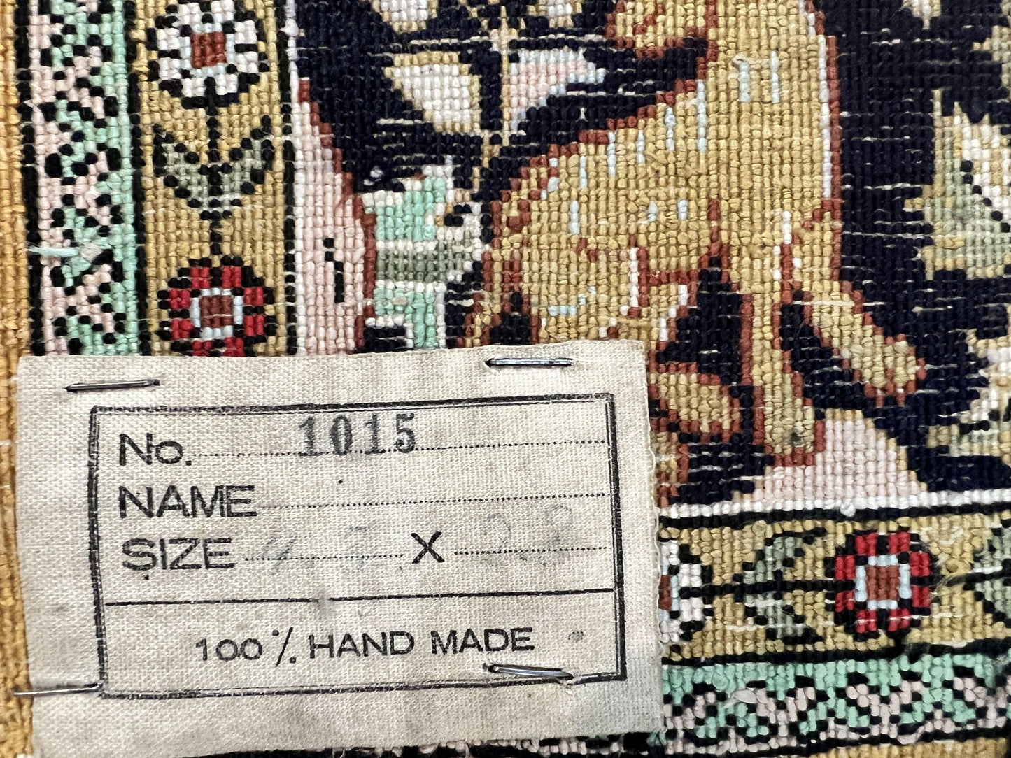Silk Tree of Life Persian Qum Rug 3x4, Hand Knotted Vintage Carpet, Cream & Black, Very Fine Oriental Rug, Animal Pictorials, Birds - Nuvé