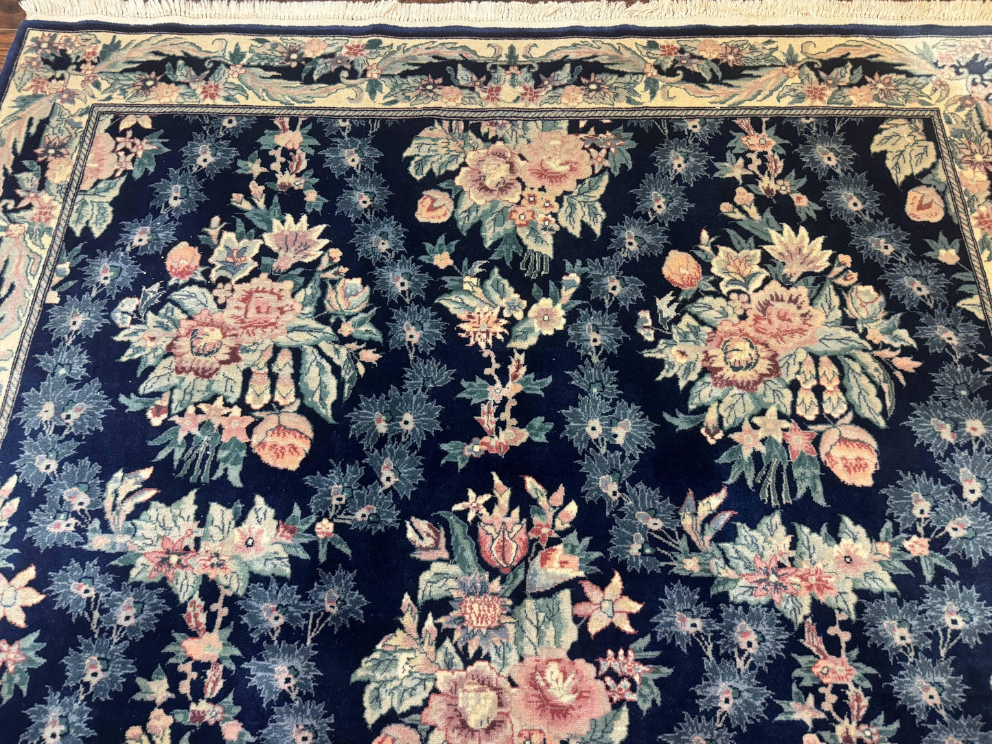 Sino Persian Rug 6x9, Navy Blue, Floral - Nuvé