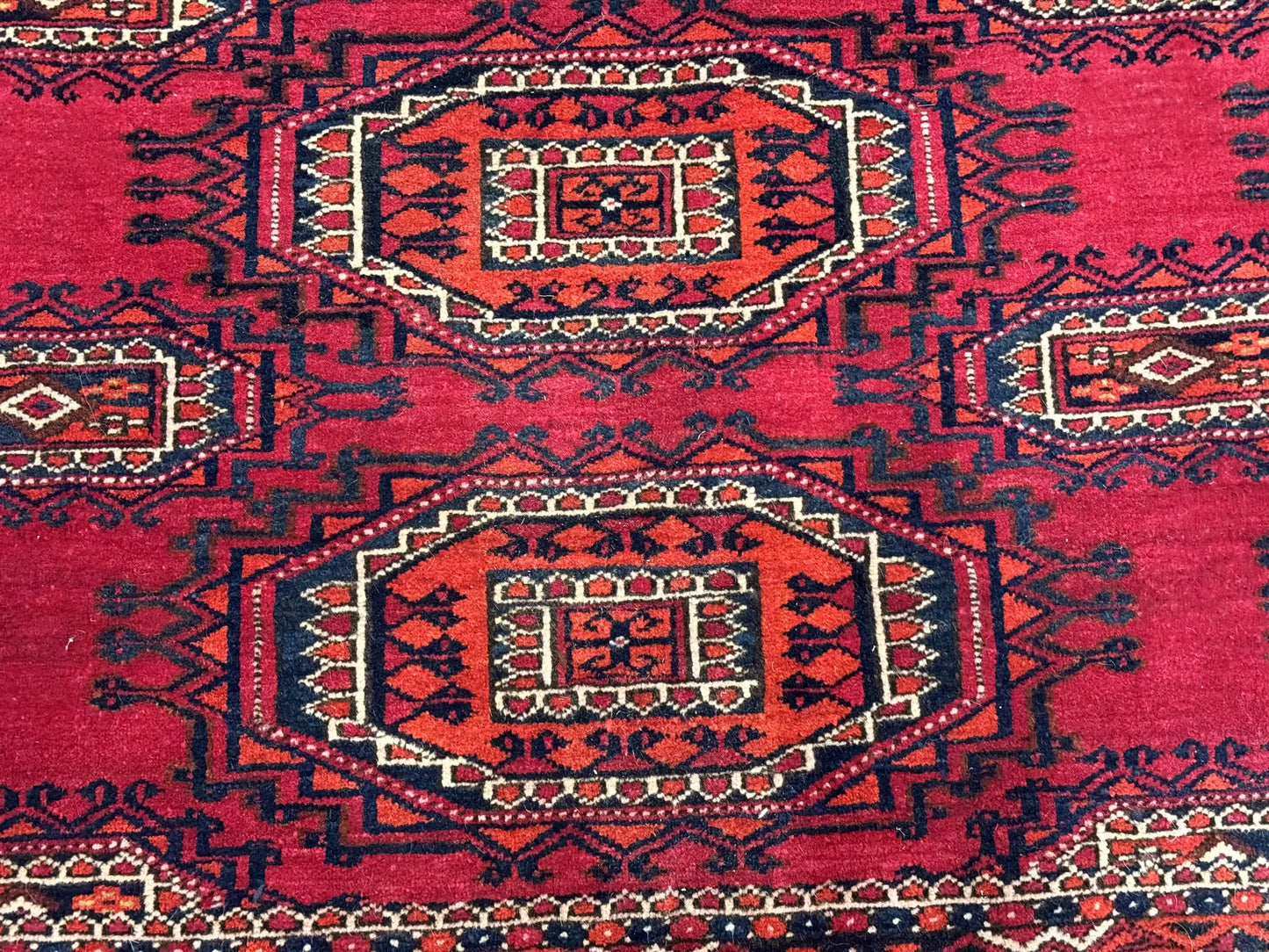 Antique Turkoman Salor Rug, Turkoman Textile, Fine 400 KPSI, Red, Persian Tribal Rug - Nuvé