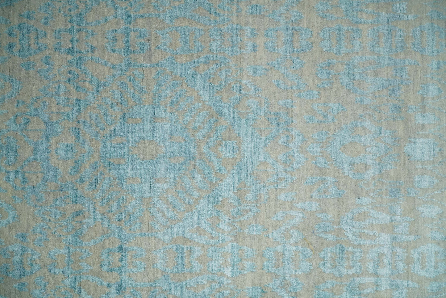 2.6x8 Fine Hand Knotted Camel and Blue Traditional Vintage Persian Style Antique Wool and Silk Rug | AGR26 - Nuvé