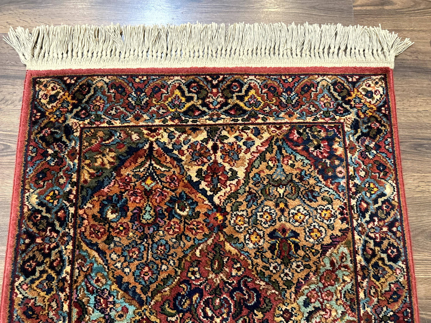 Karastan Rug 3x5 Multicolor Panel Kirman #717, Original 700 Series, Wool Pile, Discontinued - Nuvé