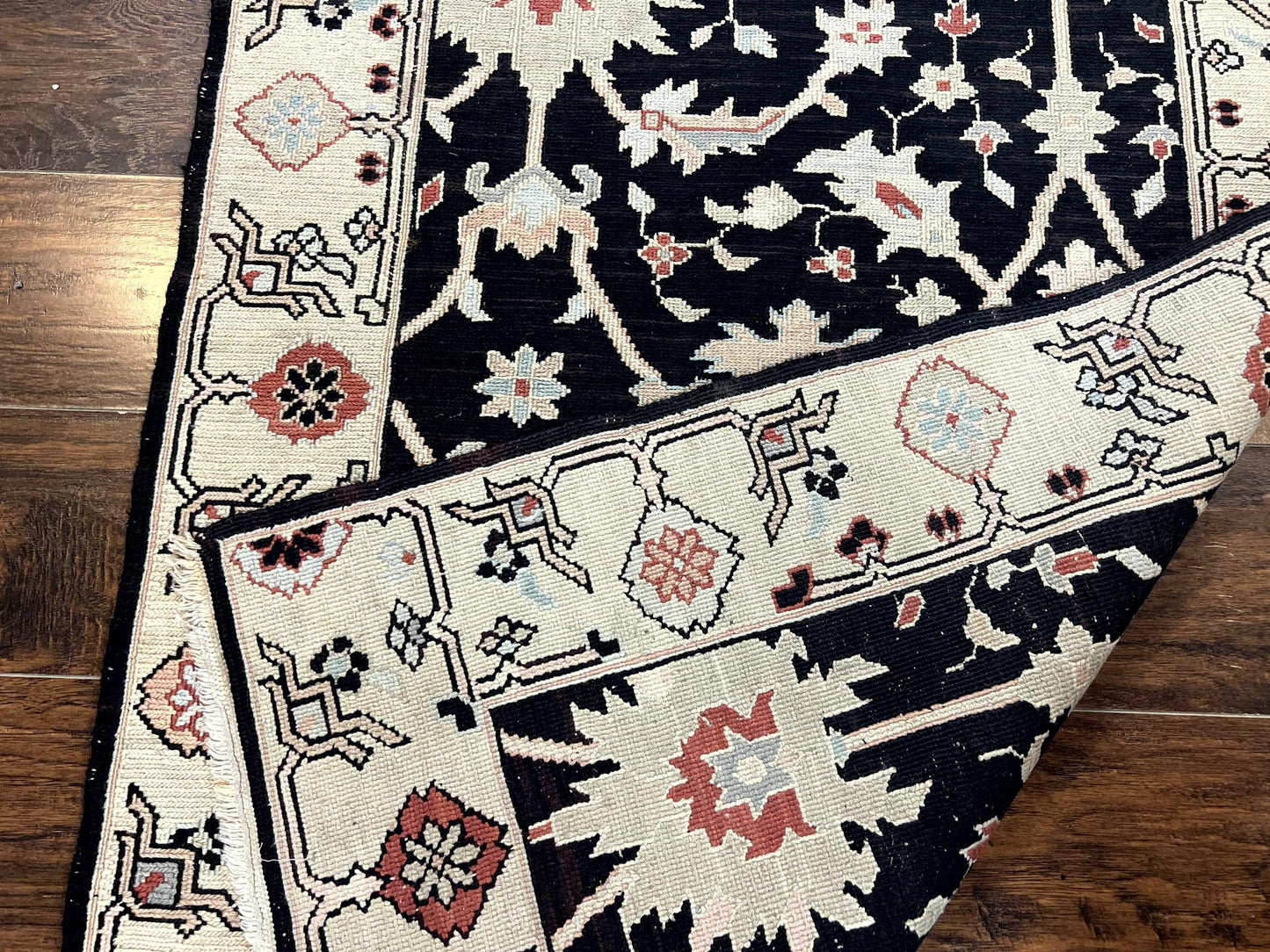 Turkish Flatweave Kilim Rug 3x5, Black, Handmade Vintage Wool Carpet - Nuvé