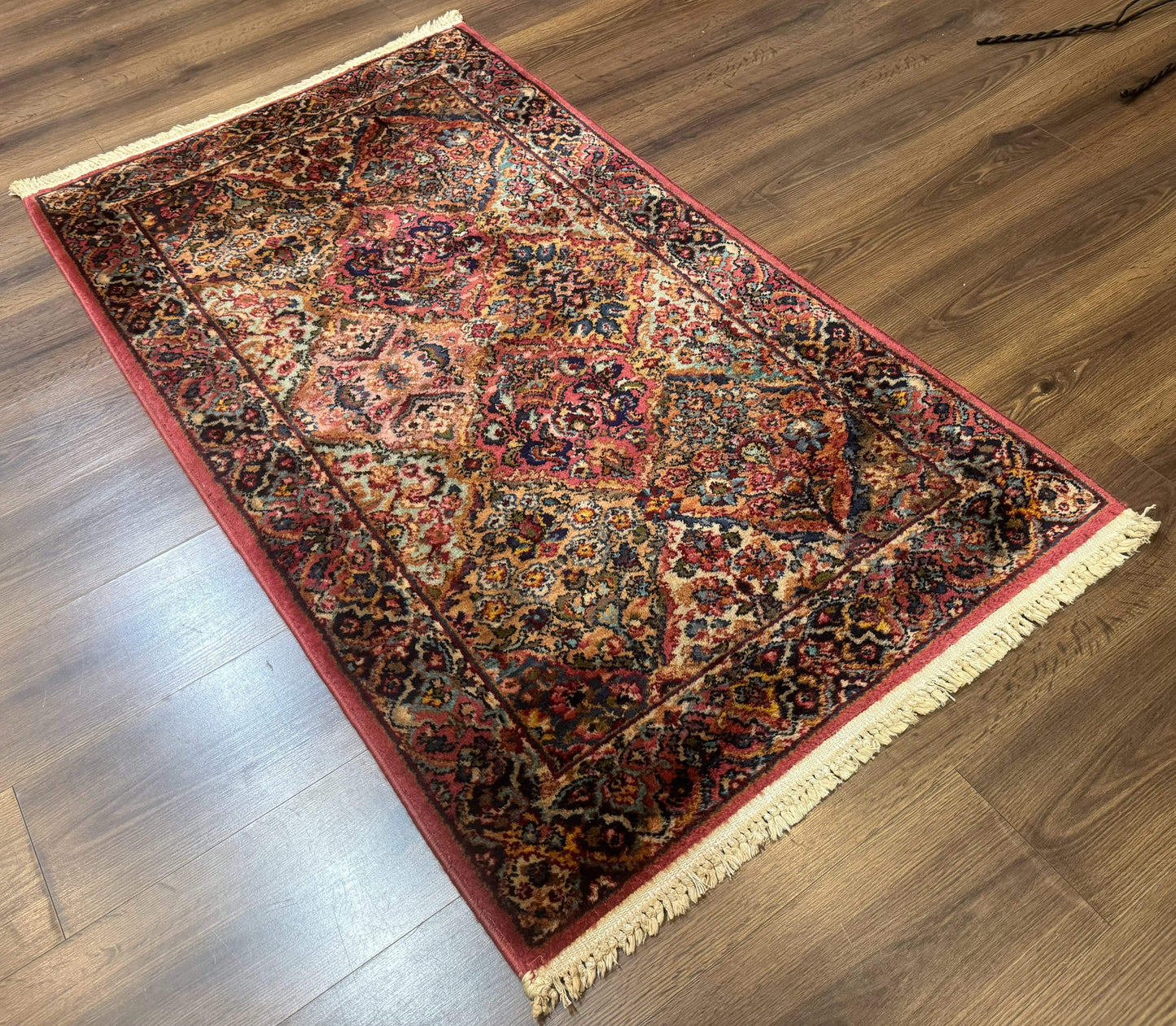 3x5 Karastan Multicolor Panel Kirman Rug #717, Wool Original 700 Series - Nuvé