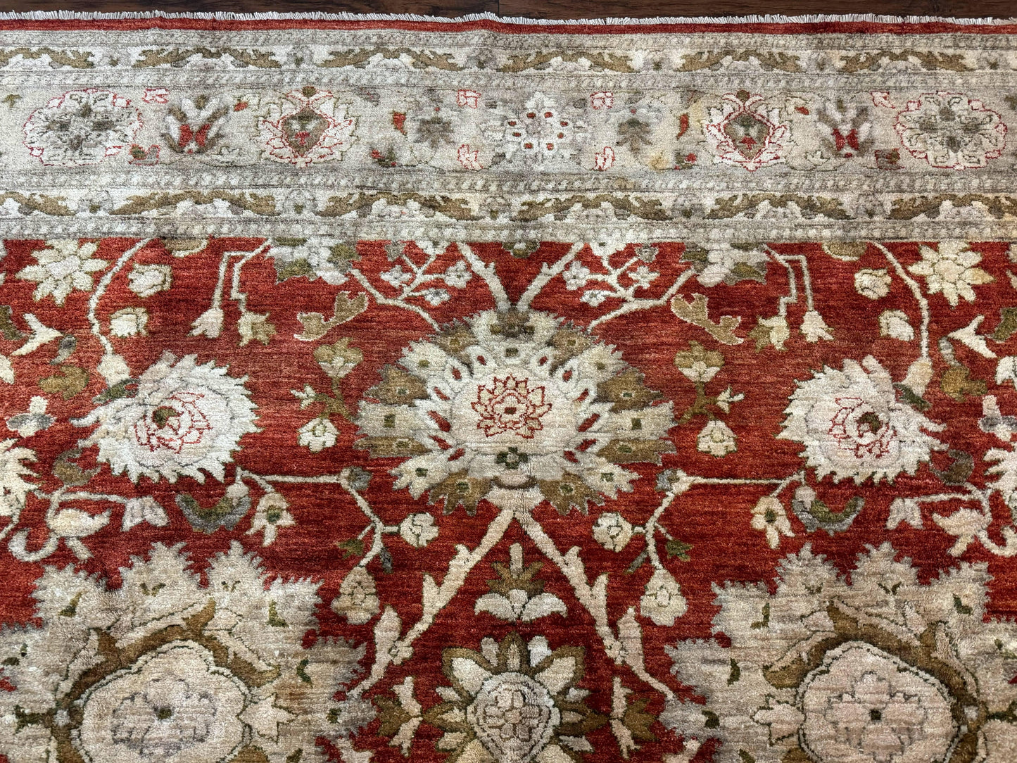 Pakistani Peshawar Rug 10x13, Burnt Orange, Large Handmade Wool Carpet - Nuvé