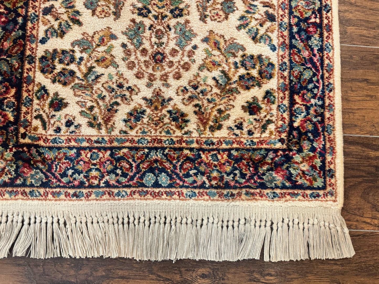 Karastan Rug 2.6 x 4, Karastan Ivory Sarouk #760, Vintage Wool Pile Small Karastan Carpet, Original Collection 700 Series Discontinued - Nuvé