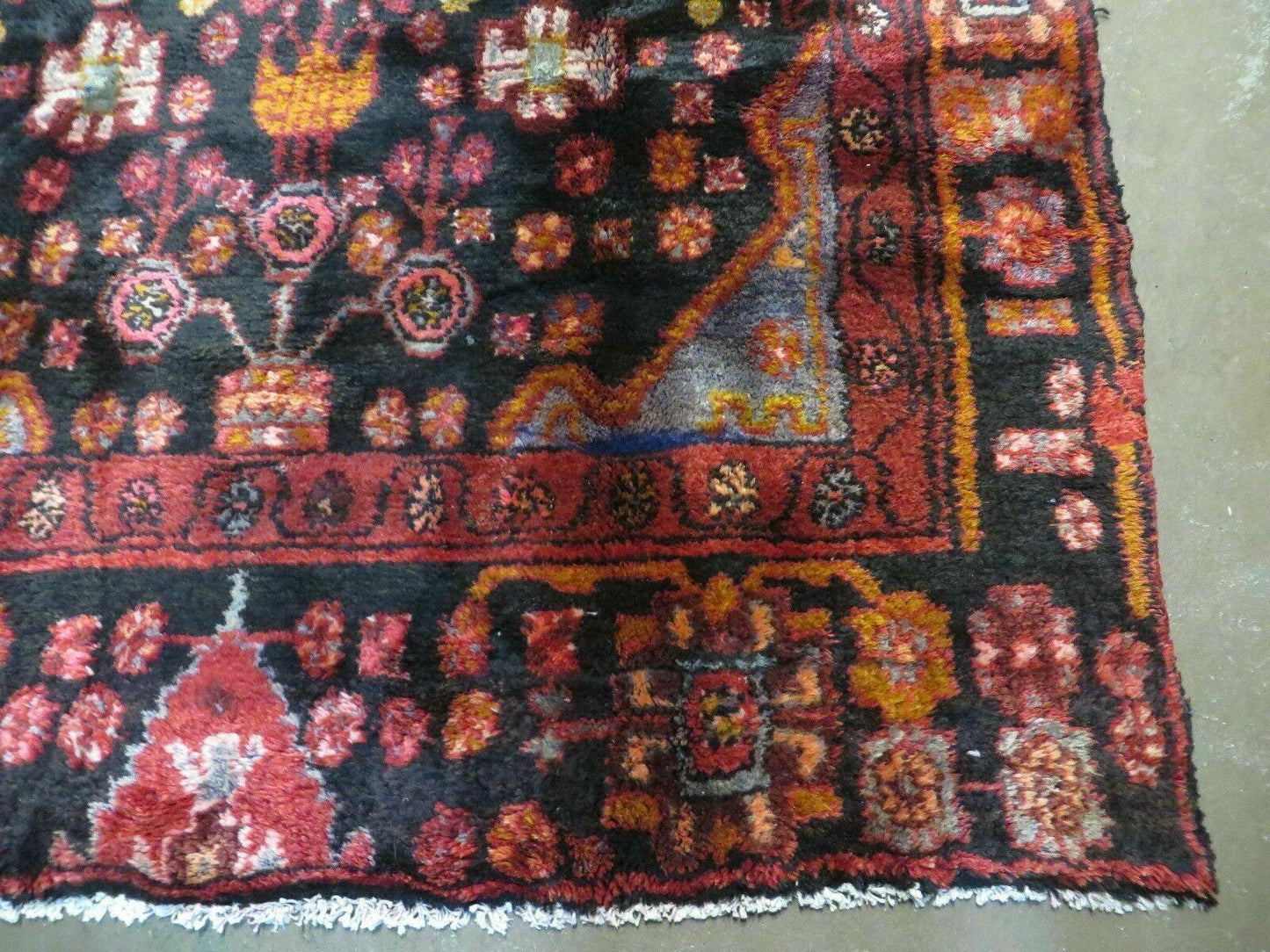4' X 10' Antique Handmade Tribal Turkish Oriental Floral Wool Rug Organic Nice - Nuvé
