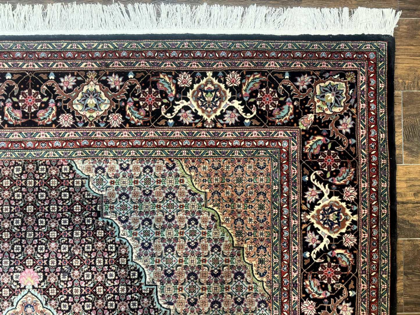 Sino Persian Rug 6x9, Herati Very Fine 400 KPSI, Black - Nuvé